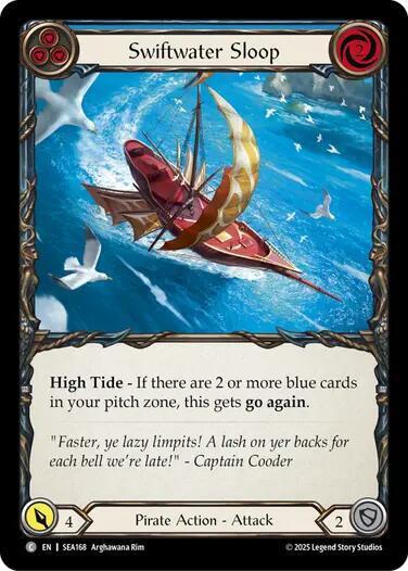 Flesh & Blood TCG High Seas Swiftwater Sloop (Blue) SEA168 Common Near Mint