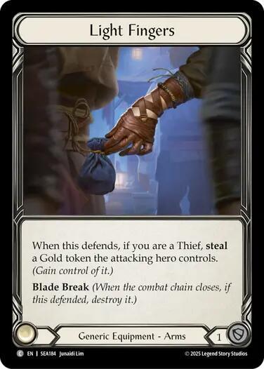 Flesh & Blood TCG High Seas Light Fingers SEA184 Common (Treasure) Cold Foil