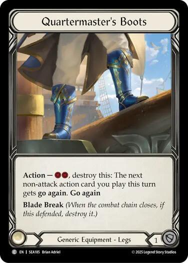 Flesh & Blood TCG High Seas Quartermaster's Boots SEA185 Common