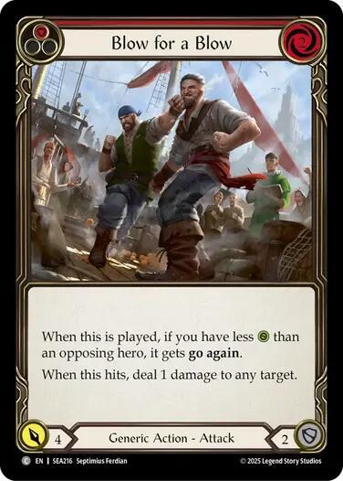 Flesh & Blood TCG High Seas Blow for a Blow SEA216 Common Near Mint