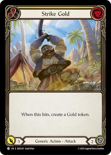 Flesh & Blood TCG High Seas Strike Gold (Yellow) SEA230 Common Near Mint