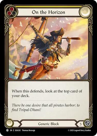 Flesh & Blood TCG High Seas On the Horizon (Yellow) SEA242 Common