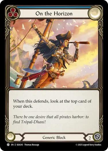 Flesh & Blood TCG High Seas On the Horizon (Blue) SEA243 Common
