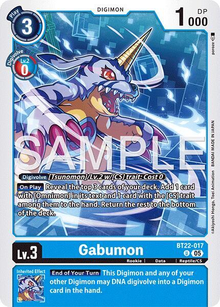 Digimon TCG Cyber Eden Gabumon BT22-017 U Uncommon