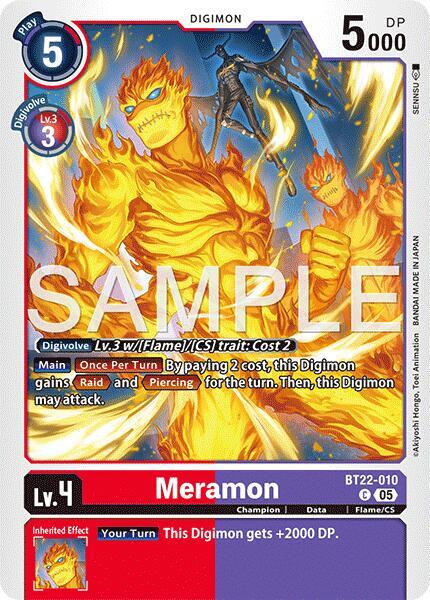 Digimon TCG Cyber Eden Meramon BT22-010 C Common