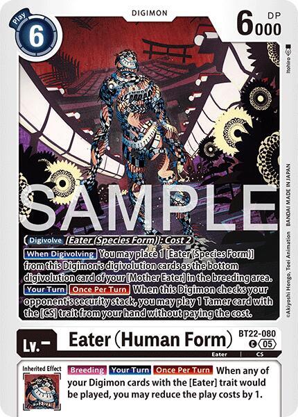 Digimon TCG Cyber Eden Eater (Human Form) BT22-080 C Common