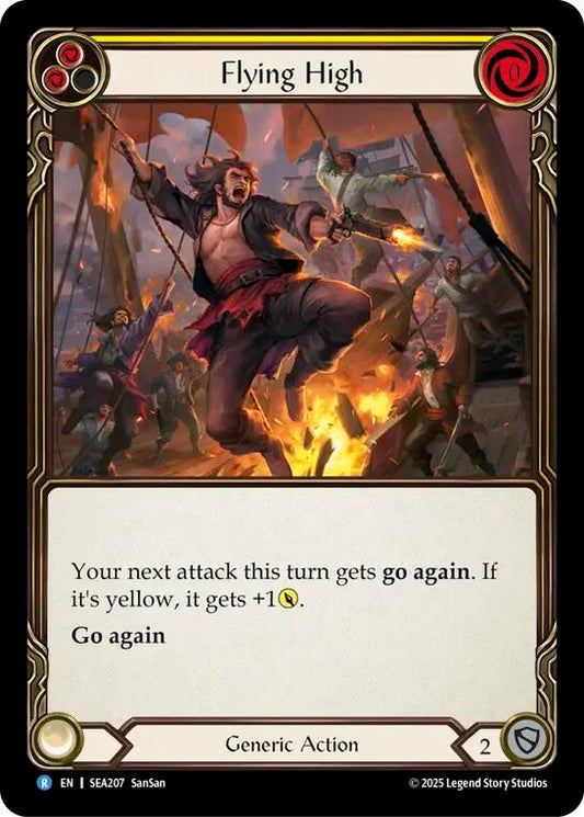 Flesh & Blood TCG High Seas Flying High (Yellow) SEA207 Rare