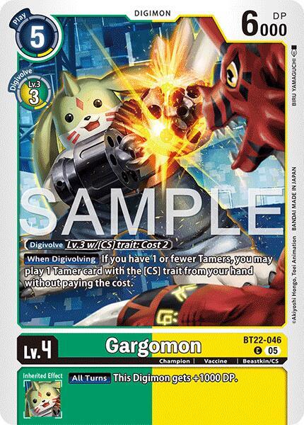 Digimon TCG Cyber Eden Gargomon BT22-046 C Common