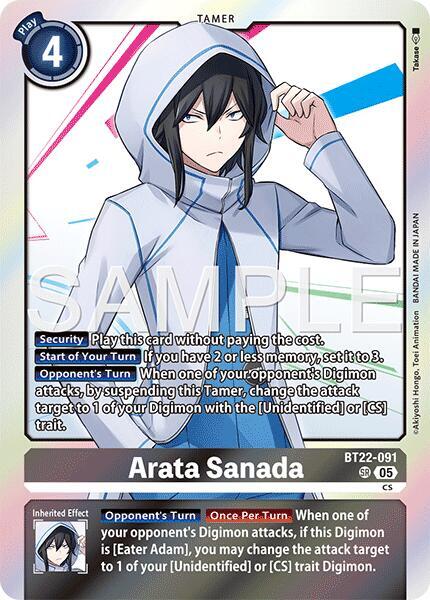 Digimon TCG Cyber Eden Arata Sanada BT22-091 SR Super Rare