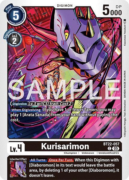 Digimon TCG Cyber Eden Kurisarimon BT22-057 C Common
