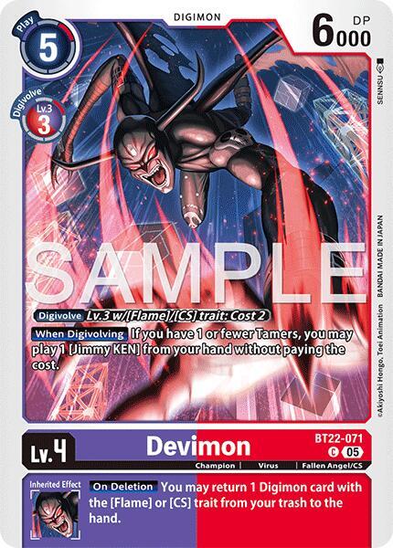 Digimon TCG Cyber Eden Devimon BT22-071 C Common