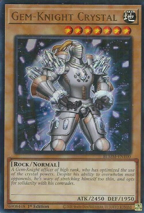 YuGiOh Battles of Legend: Monster Mayhem Gem-Knight Crystal BLMM-EN100 Ultra Rare 1st Edition