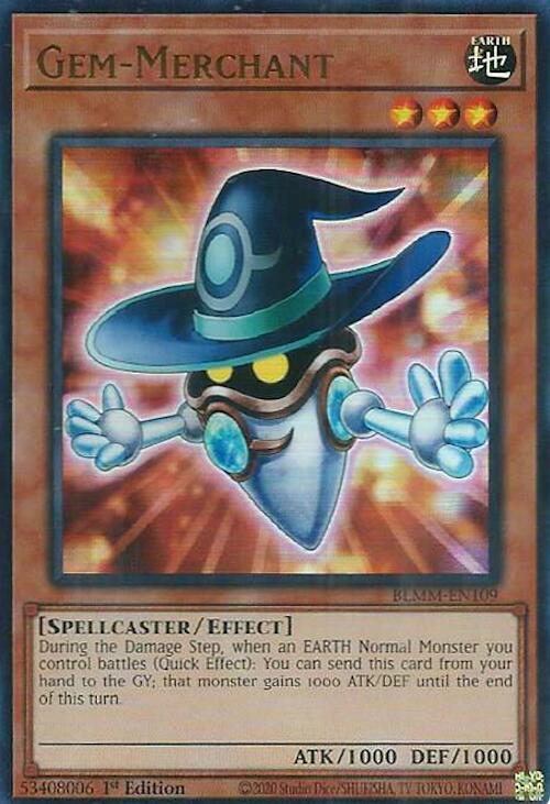 YuGiOh Battles of Legend: Monster Mayhem Gem-Merchant BLMM-EN109 Ultra Rare 1st Edition