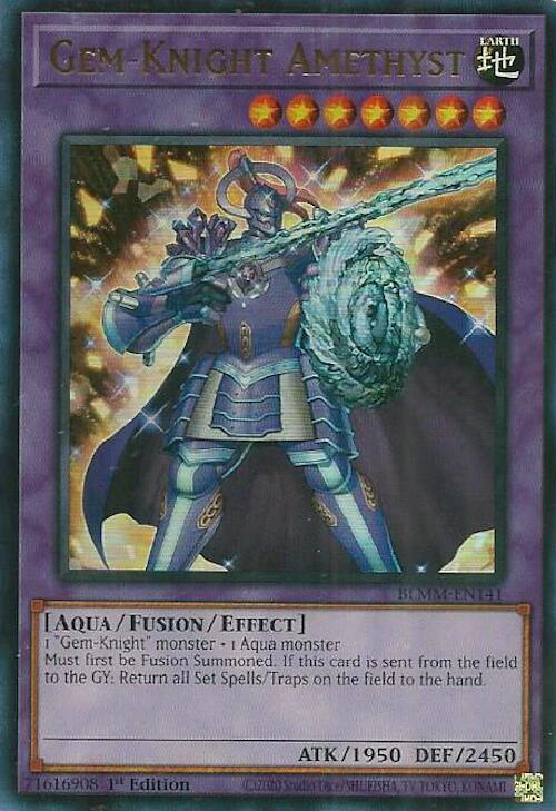 YuGiOh Battles of Legend: Monster Mayhem Gem-Knight Amethyst BLMM-EN141 Ultra Rare 1st Edition