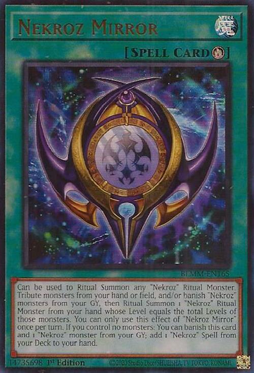 YuGiOh Battles of Legend: Monster Mayhem Nekroz Mirror BLMM-EN165 Ultra Rare 1st Edition