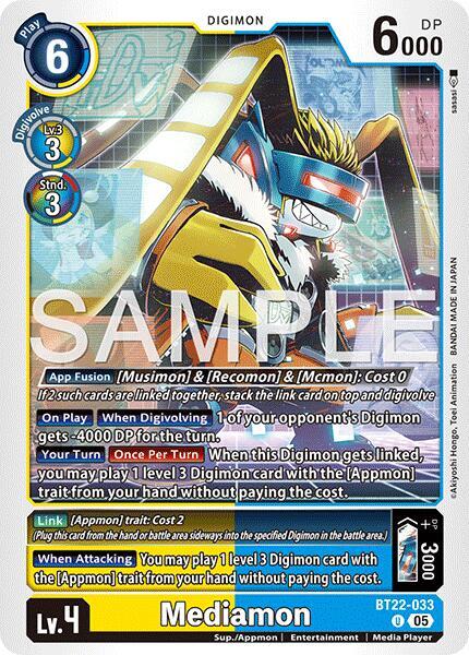Digimon TCG Cyber Eden Mediamon  Uncommon
