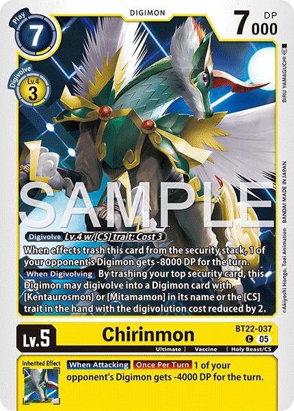 Digimon TCG Cyber Eden Chirinmon BT22-037 C Common