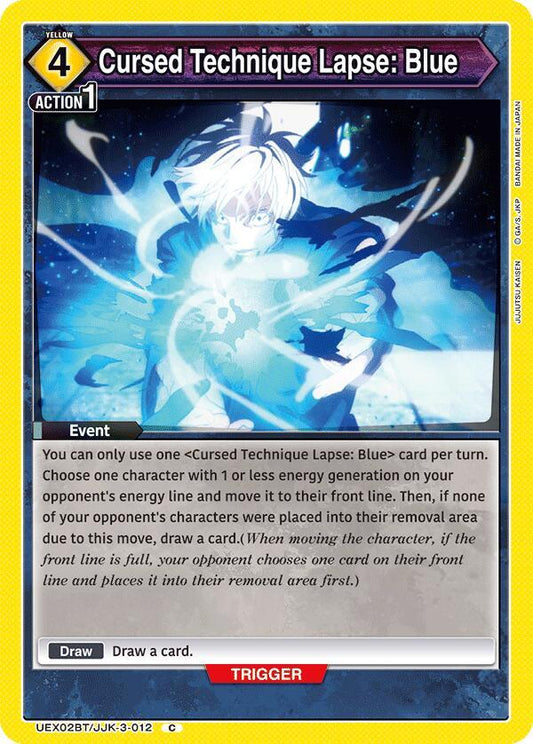 Union Arena UEX02BT: Jujutsu Kaisen Vol.2 Cursed Technique Lapse: Blue UEX02BT/JJK-3-012 Common