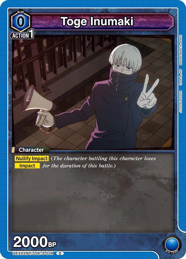Union Arena UEX02BT: Jujutsu Kaisen Vol.2 Toge Inumaki (014) UEX02BT/JJK-3-014 Common