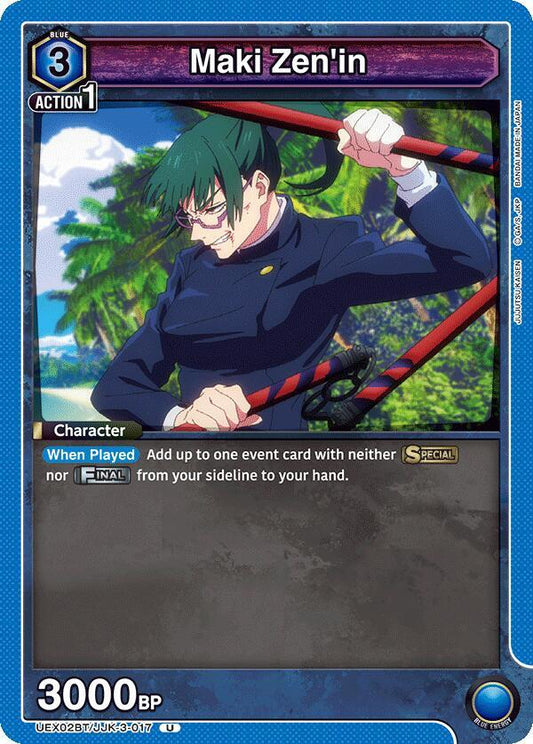Union Arena UEX02BT: Jujutsu Kaisen Vol.2 Maki Zen'in UEX02BT/JJK-3-017 Uncommon