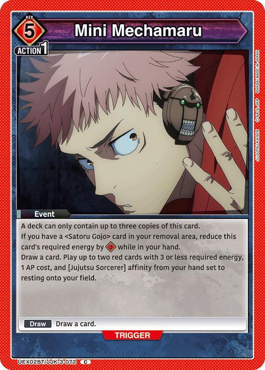Union Arena UEX02BT: Jujutsu Kaisen Vol.2 Mini Mechamaru UEX02BT/JJK-3-072 Common