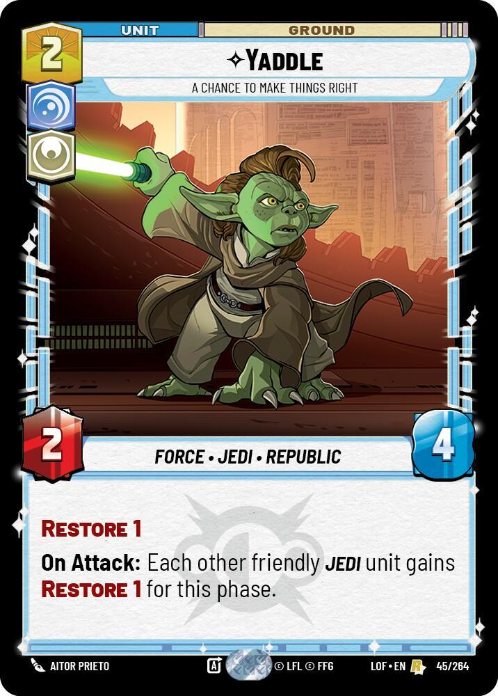 Star Wars: Unlimited Legends of the Force Yaddle - A Chance To Make Things Right 045/264 Rare