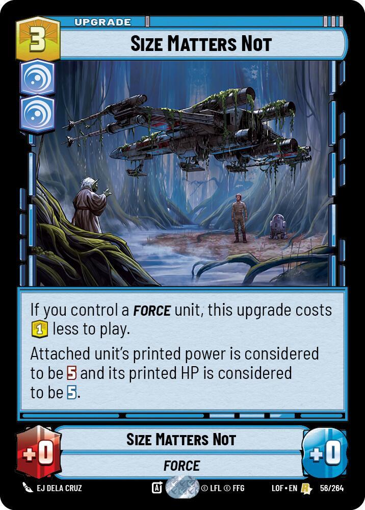 Star Wars: Unlimited Legends of the Force Size Matters Not 056/264 Rare