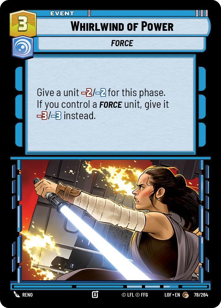 Star Wars: Unlimited Legends of the Force Whirlwind of Power 078/264 Common