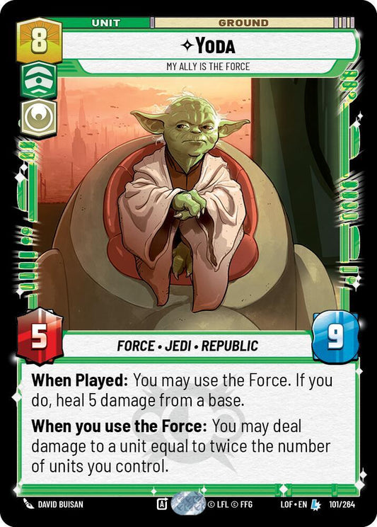 Star Wars: Unlimited Legends of the Force Yoda - My Ally is the Force 101/264 Legendary