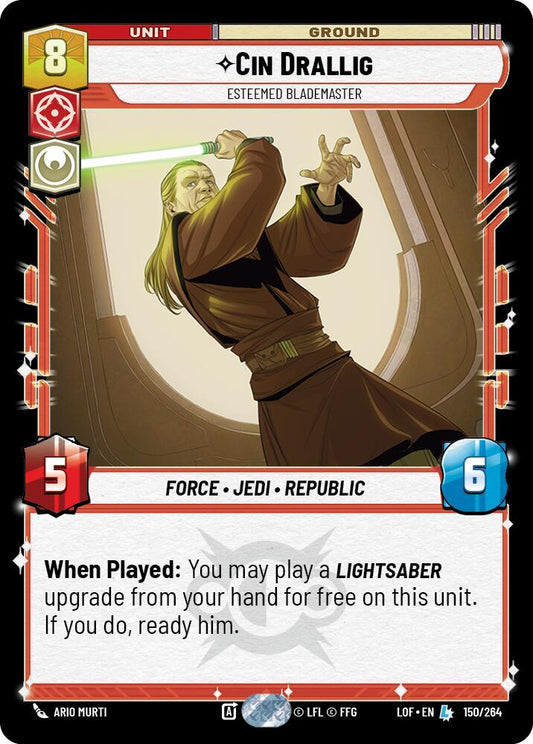 Star Wars: Unlimited Legends of the Force Cin Drallig - Esteemed Blademaster 150/264 Legendary