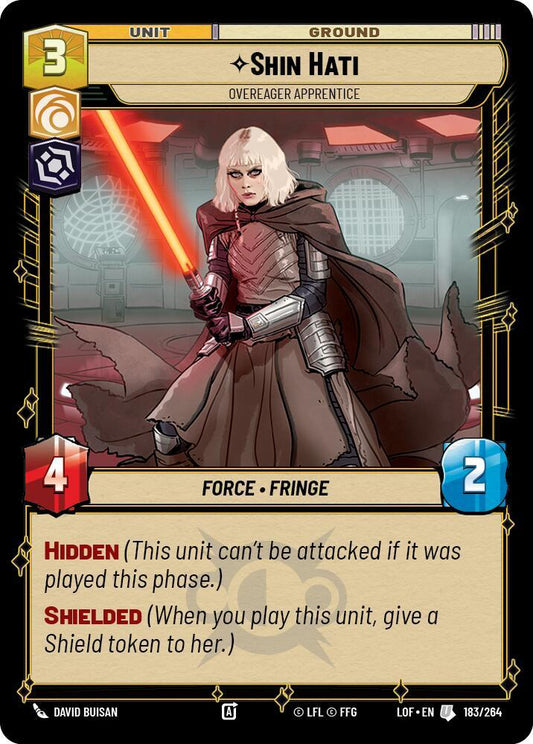 Star Wars: Unlimited Legends of the Force Shin Hati - Overeager Apprentice 183/264 Uncommon