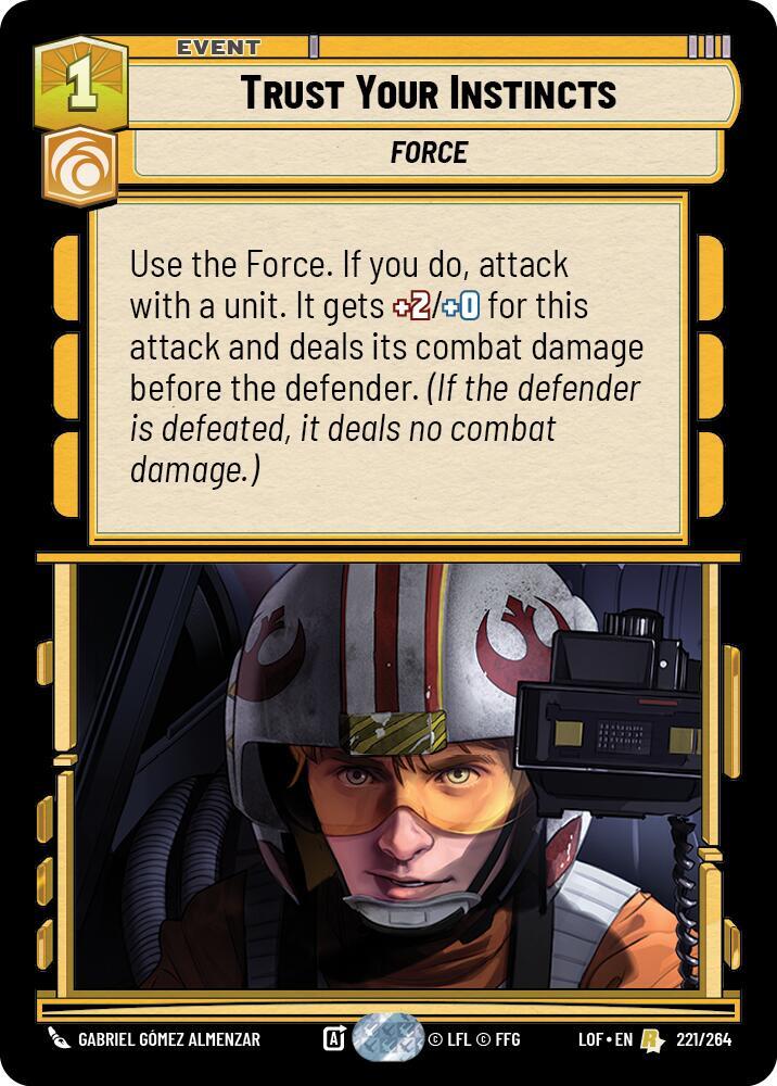 Star Wars: Unlimited Legends of the Force Trust Your Instincts 221/264 Rare