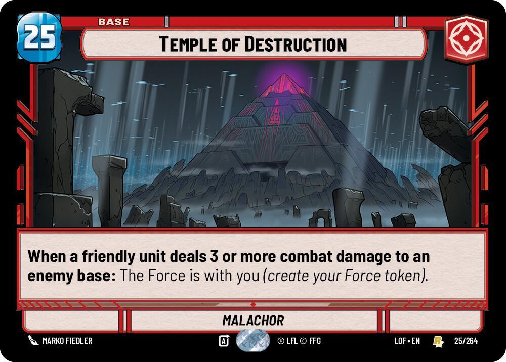 Star Wars: Unlimited Legends of the Force Temple of Destruction 025/264 Rare