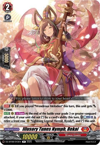 Cardfight Vanguard DZ-BT08: Knights 0f Rebirth Illusory Tunes Nymph, Rekai  DZ-BT08/043EN - R