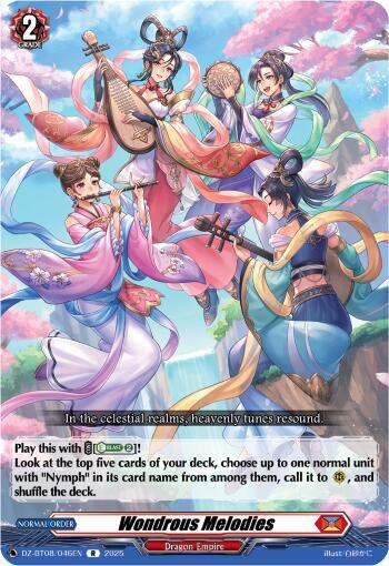 Cardfight Vanguard DZ-BT08: Knights 0f Rebirth Wonderous Melodies  DZ-BT08/046EN - R
