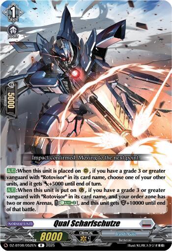 Cardfight Vanguard DZ-BT08: Knights 0f Rebirth Qual Scharfschutze  DZ-BT08/052EN - R