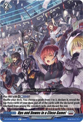 Cardfight Vanguard DZ-BT08: Knights 0f Rebirth Ups and Downs in a Close Game!  DZ-BT08/054EN - R