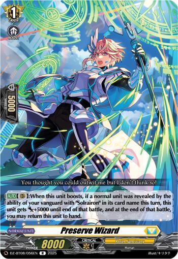 Cardfight Vanguard DZ-BT08: Knights 0f Rebirth Preserve Wizard  DZ-BT08/056EN - R