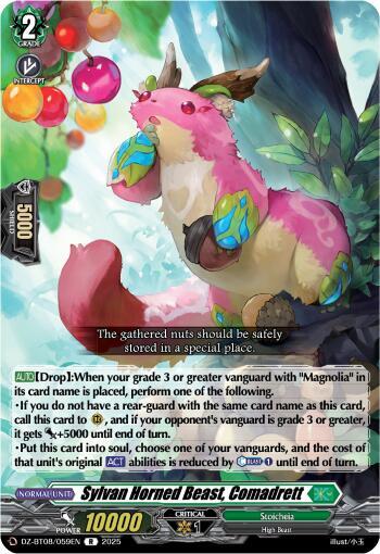 Cardfight Vanguard DZ-BT08: Knights 0f Rebirth Sylvan Horned Beast, Comadrett  DZ-BT08/059EN - R