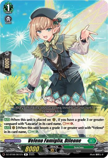 Cardfight Vanguard DZ-BT08: Knights 0f Rebirth Veleno Famiglia, Dileone  DZ-BT08/061EN - R