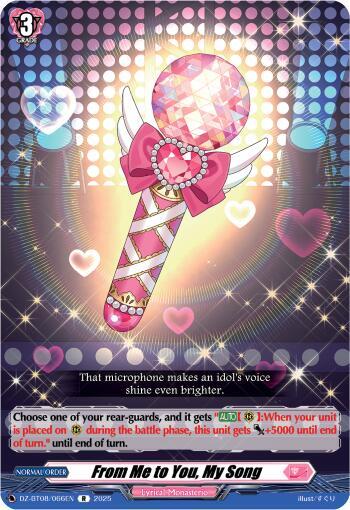 Cardfight Vanguard DZ-BT08: Knights 0f Rebirth From Me to You, My Song  DZ-BT08/066EN - R