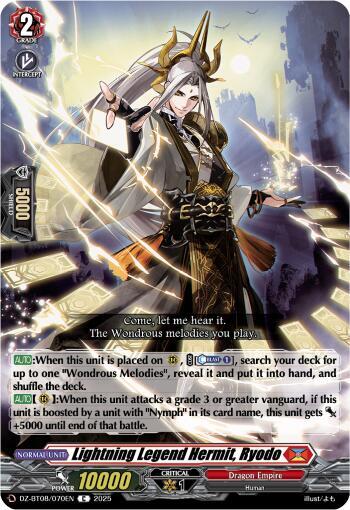 Cardfight Vanguard DZ-BT08: Knights 0f Rebirth Lightning Legend Hermit, Ryodo  DZ-BT08/070EN - C
