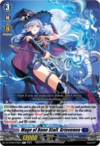 Cardfight Vanguard DZ-BT08: Knights 0f Rebirth Mage of Bone Staff, Grievenea  DZ-BT08/076EN - C