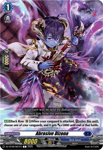 Cardfight Vanguard DZ-BT08: Knights 0f Rebirth Abrasive Dizona DZ-BT08/081EN C Near Mint