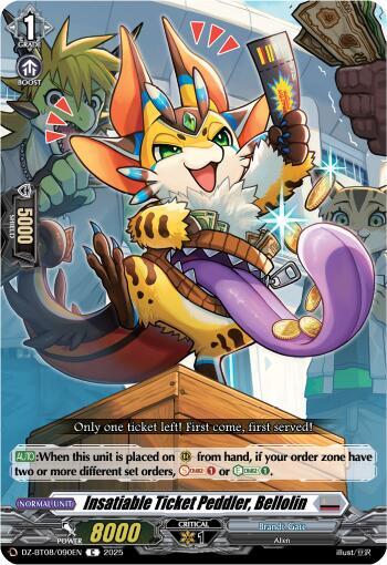 Cardfight Vanguard DZ-BT08: Knights 0f Rebirth Insatiable Ticket Peddler, Bellolin  DZ-BT08/090EN - C