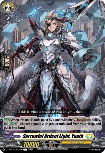 Cardfight Vanguard DZ-BT08: Knights 0f Rebirth Sorrowful Ardent Light, Youth  DZ-BT08/092EN - C