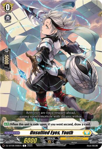 Cardfight Vanguard DZ-BT08: Knights 0f Rebirth Unsullied Eyes, Youth  DZ-BT08/098EN - C