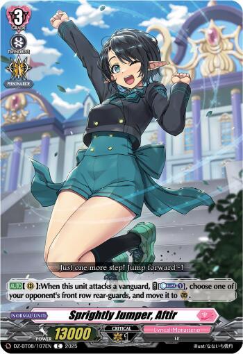 Cardfight Vanguard DZ-BT08: Knights 0f Rebirth Sprightly Jumper, Aftir  DZ-BT08/107EN - C