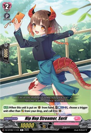 Cardfight Vanguard DZ-BT08: Knights 0f Rebirth Hip Hop Streamer, Seril  DZ-BT08/111EN - C