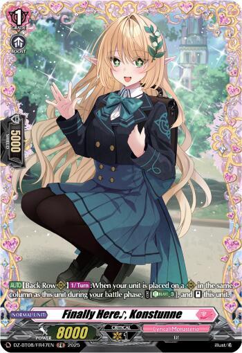 Cardfight Vanguard DZ-BT08: Knights 0f Rebirth Finally Here~, Konstunne (FR)  DZ-BT08/FR47EN - Frame Rare